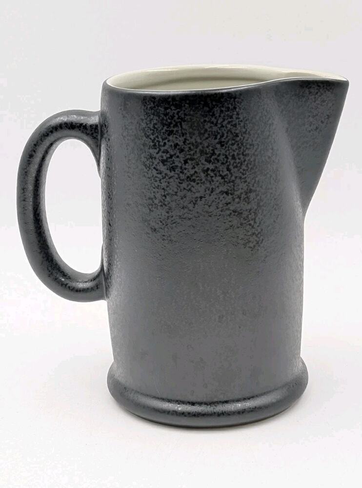 Dansk Earthstone Black Speckled Pitcher 6.5" Stoneware Ceramic VTG PT
